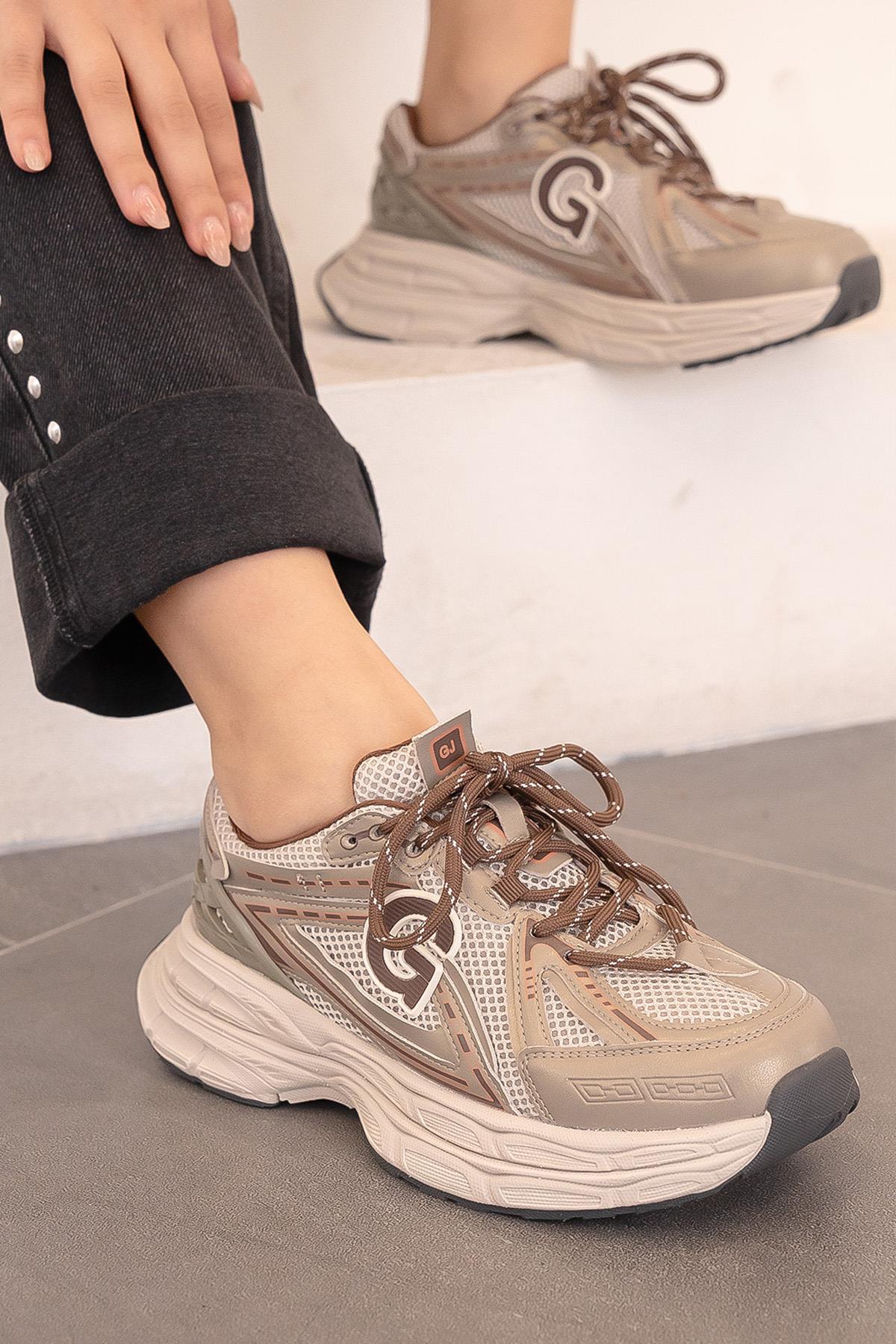 KELLY GUJA İTHAL ÖZEL SERİ KADIN SPOR AYAKKABI BEJ