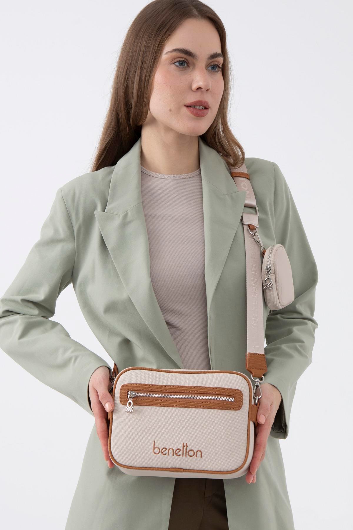 BENETTON KADIN ÇAPRAZ ÇANTA BNT1603 BEJ CAMEL
