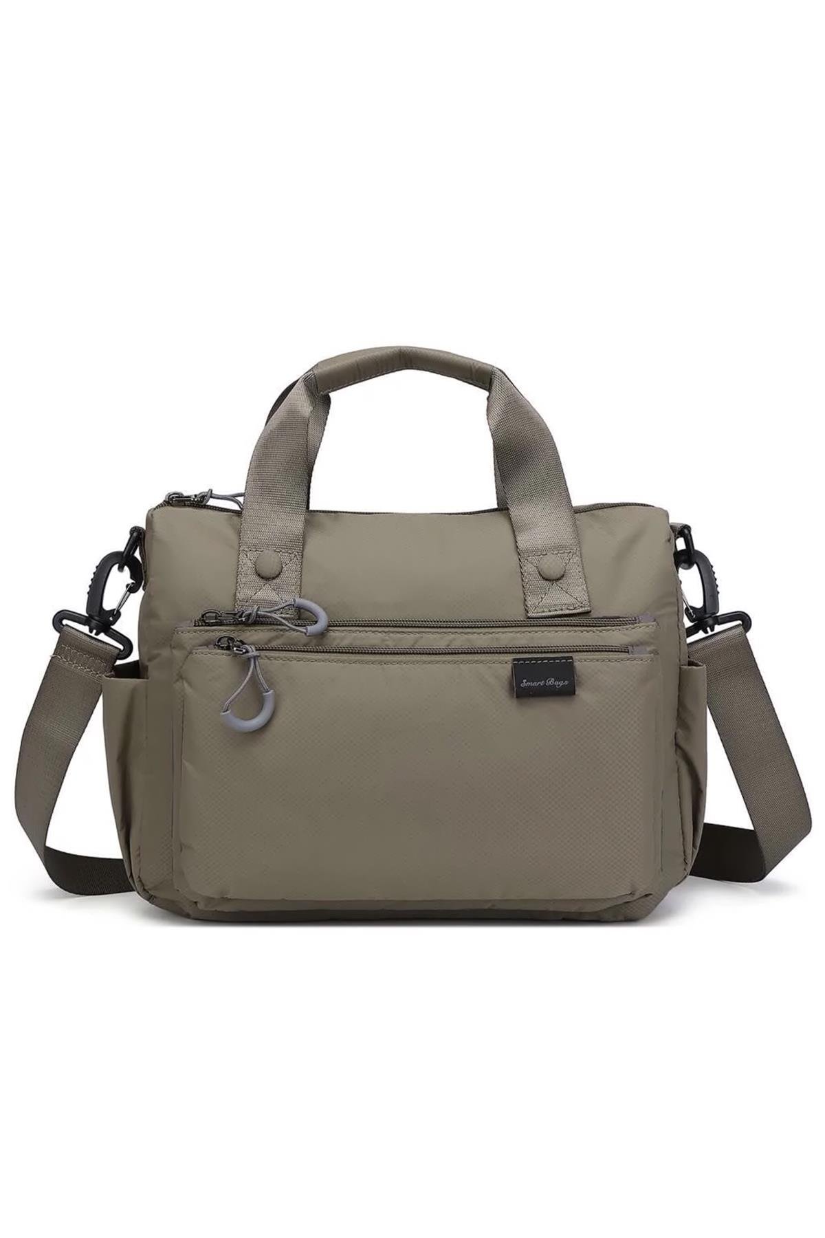SMART BAGS EKSTRA HAFİF KUMAŞ KADIN OMUZ ÇANTASI 2022-3141 KAHVE