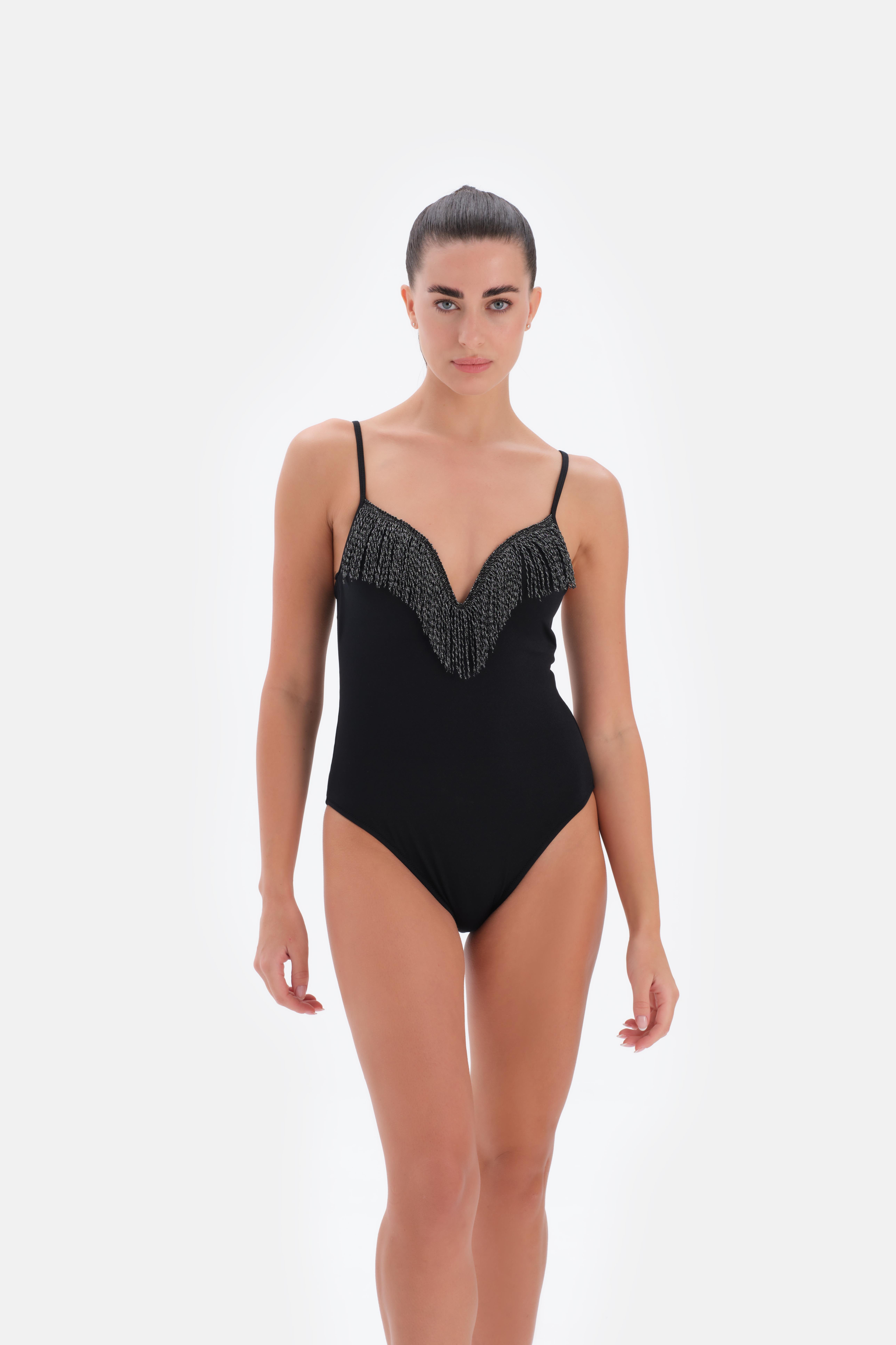 mayostoreErosMayo ModelleriEros Püskül Detaylı Kaplı Mayo Siyah 3334MY