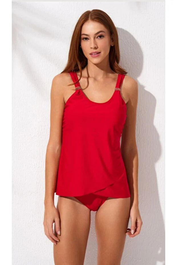 mayostorePierre CardinTankini ModelleriPierre Cardin Asimetrik Kesim Tankini Takım Kırmızı 251503