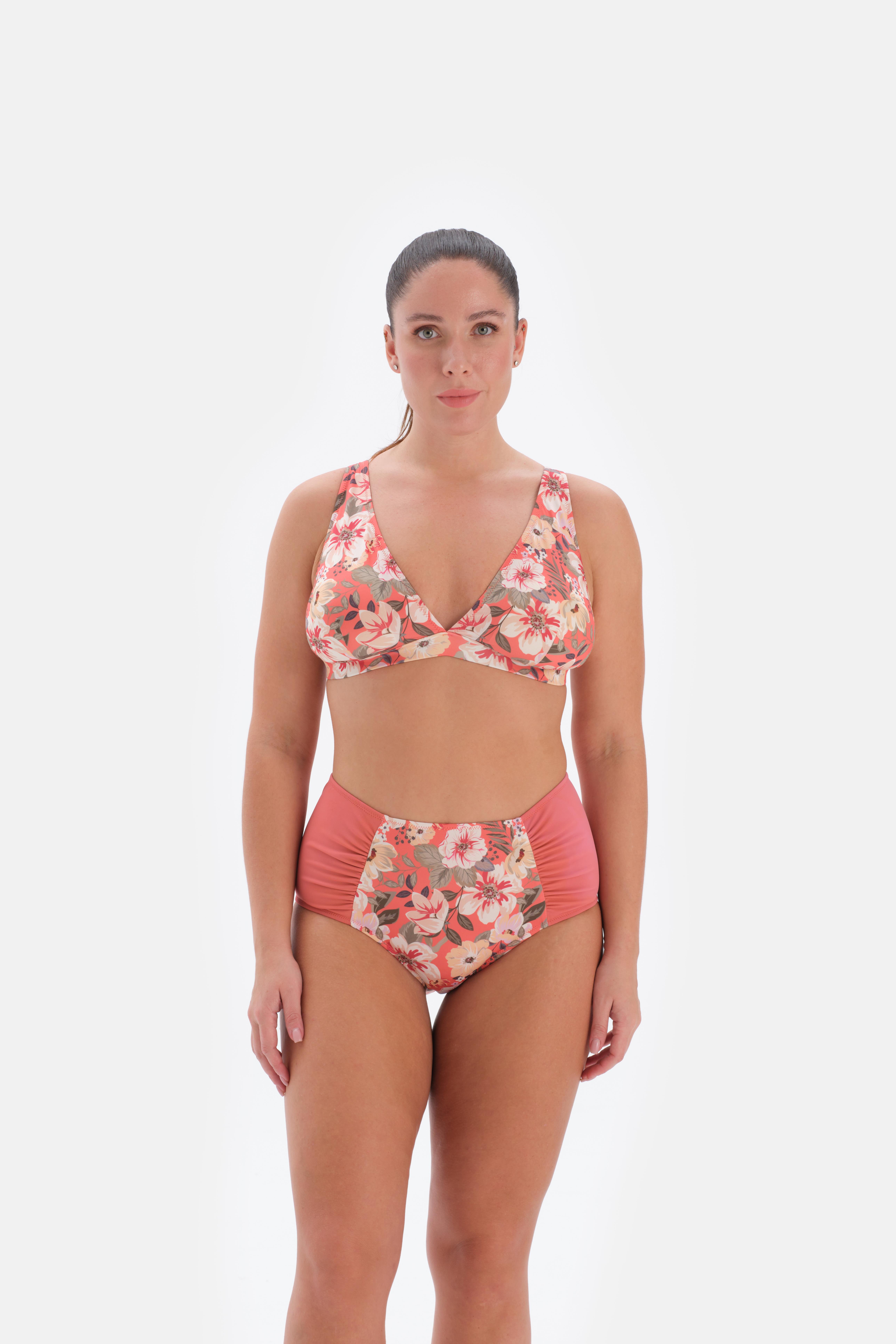 mayostoreErosToparlayıcı Bikini ModelleriEros Yüksek Bel Toparlayıcı Üçgen Bikini Takımı Desenli 3246BK