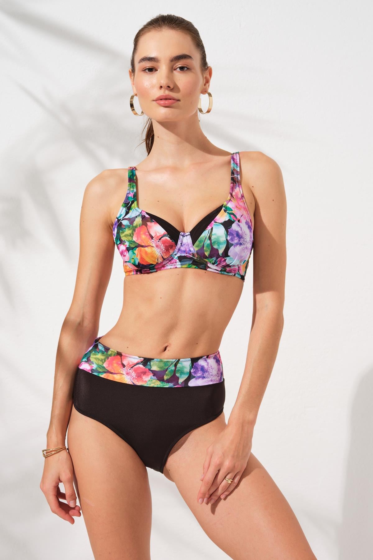 mayostorePierre CardinToparlayıcı Bikini ModelleriPierre Cardin Herve Toparlayıcı Balenli Bikini Takım Violet 231230-D