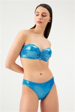 mayostoreErosKaplı Bikini ModelleriEros Double Dolgulu Straplez Bikini Takımı 1024ESBK Mavi