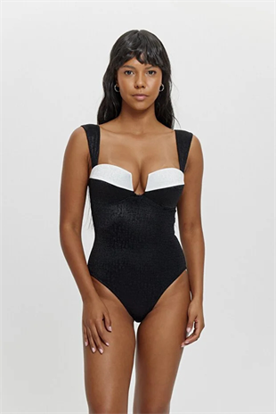 mayostoreLouren MayoMayo ModelleriLouren Göğüs Dekolteli Kaplı Straplez Mayo Siyah M12046