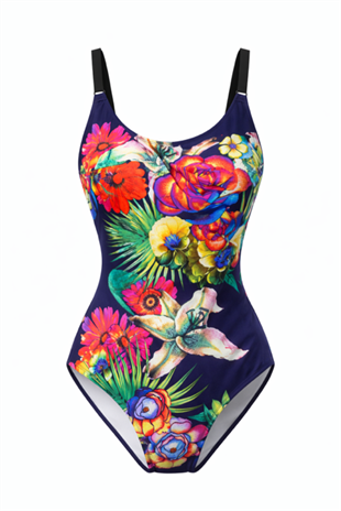 mayostoreRIVAMAREMayo ModelleriRivamare U Yaka Toparlayıcı Mayo Desenli 0009-39