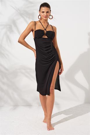 mayostorePierre CardinPAREOPierre Cardin Uzun Krep Elbise Pareo Siyah 231800