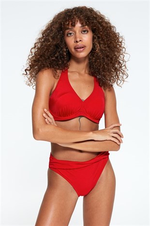 mayostorePierre CardinToparlayıcı Bikini ModelleriPierre Cardin Aksesuarlı Fra Bikini Takım 227209 Kırmızı