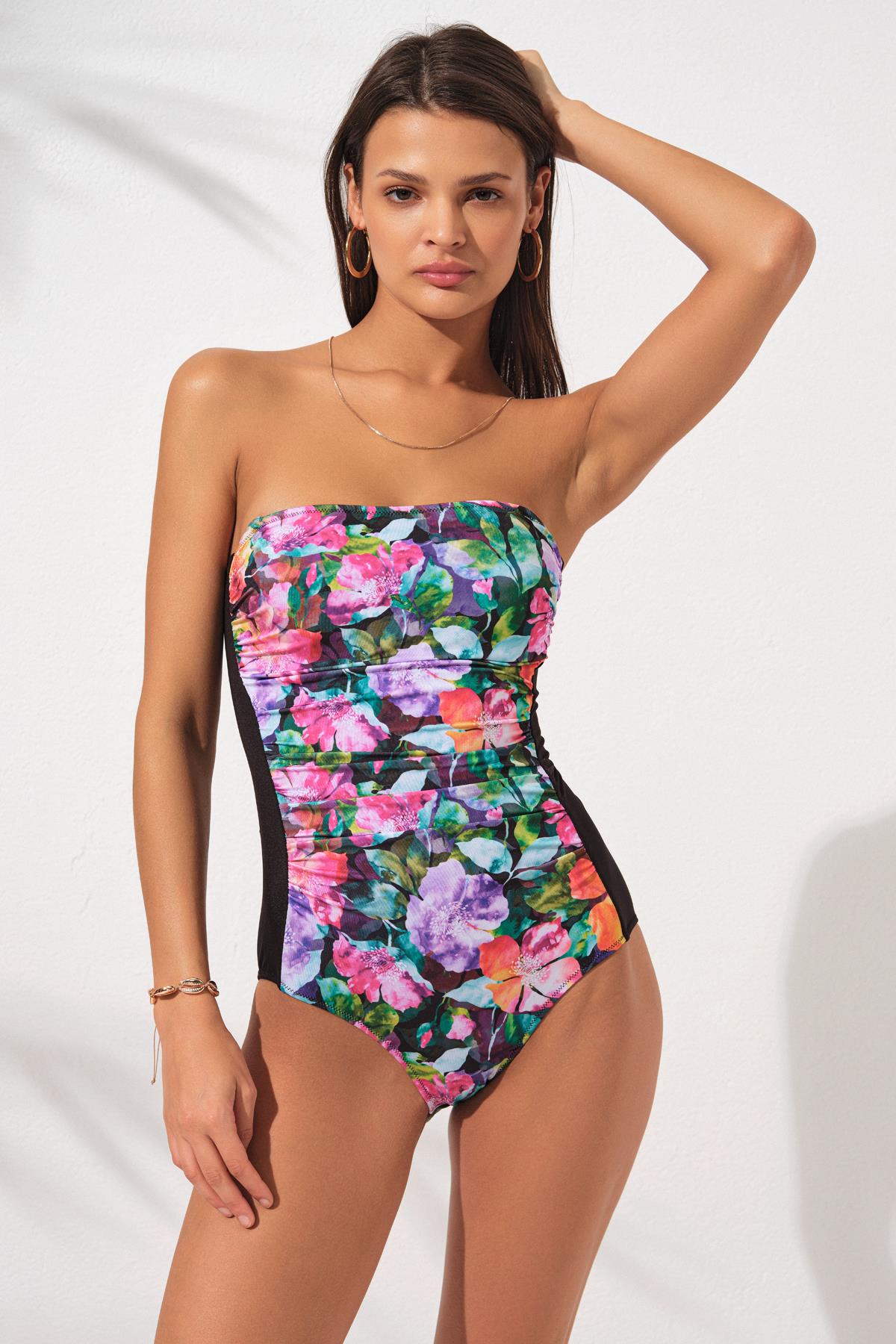 mayostorePierre CardinMayo ModelleriPierre Cardin Maria Parçalı Soft Straplez Mayo Violet 231123