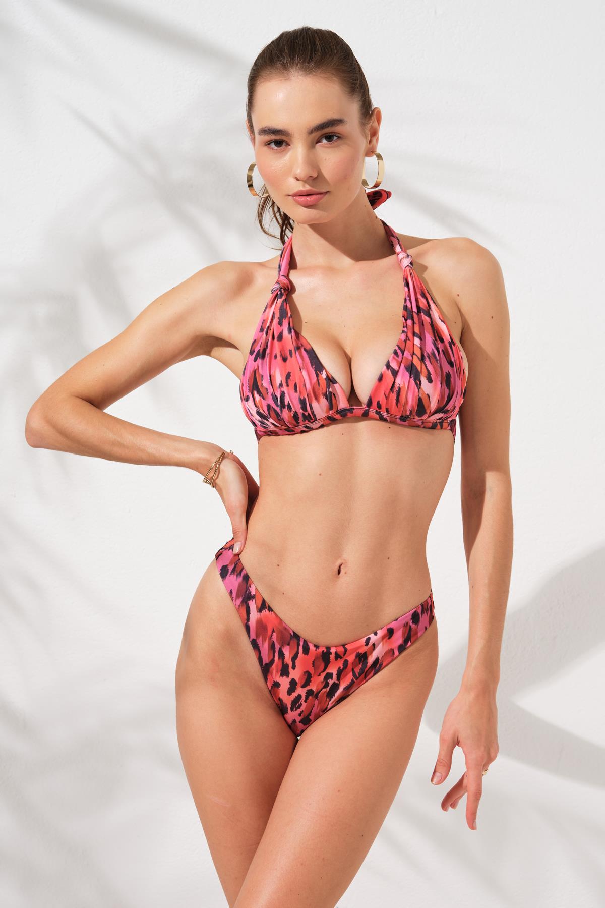 mayostorePierre CardinÜçgen Bikini ModelleriPierre Cardin Dudi Kaplı Üçgen Bikini Takım Blush 231224-D