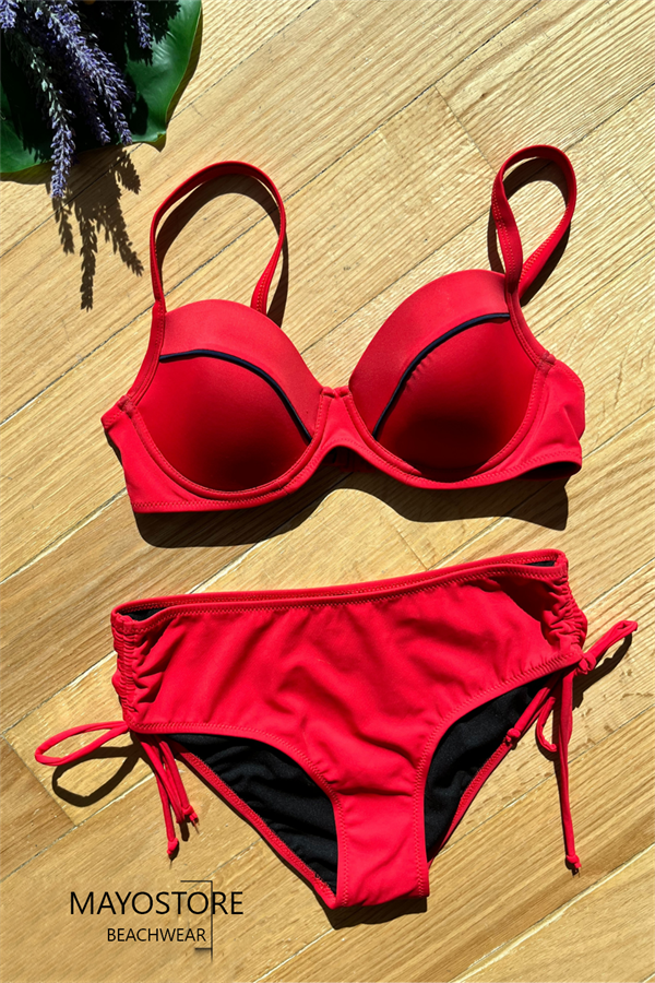 mayostorePierre CardinKaplı Bikini ModelleriPierre Cardin Balenli Toparlayıcı Kaplı Bikini Takımı Kırmızı 227236