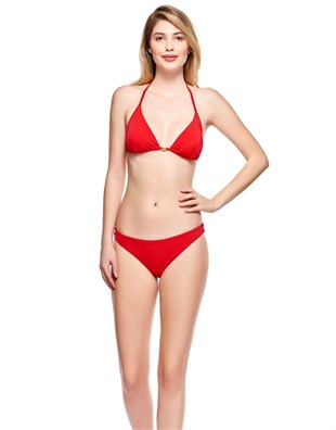 mayostoreLouren MayoÜçgen Bikini ModelleriLouren Yeni Sezon Üçgen Bikini Takım B1021 Kırmızı
