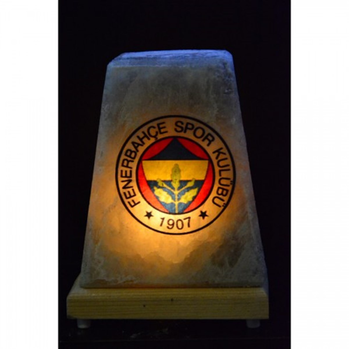 Fenerbahçe Logolu Baskılı Doğal Tuz Lambası - Akbak Market Tuz ve Yöresel  Ürünler