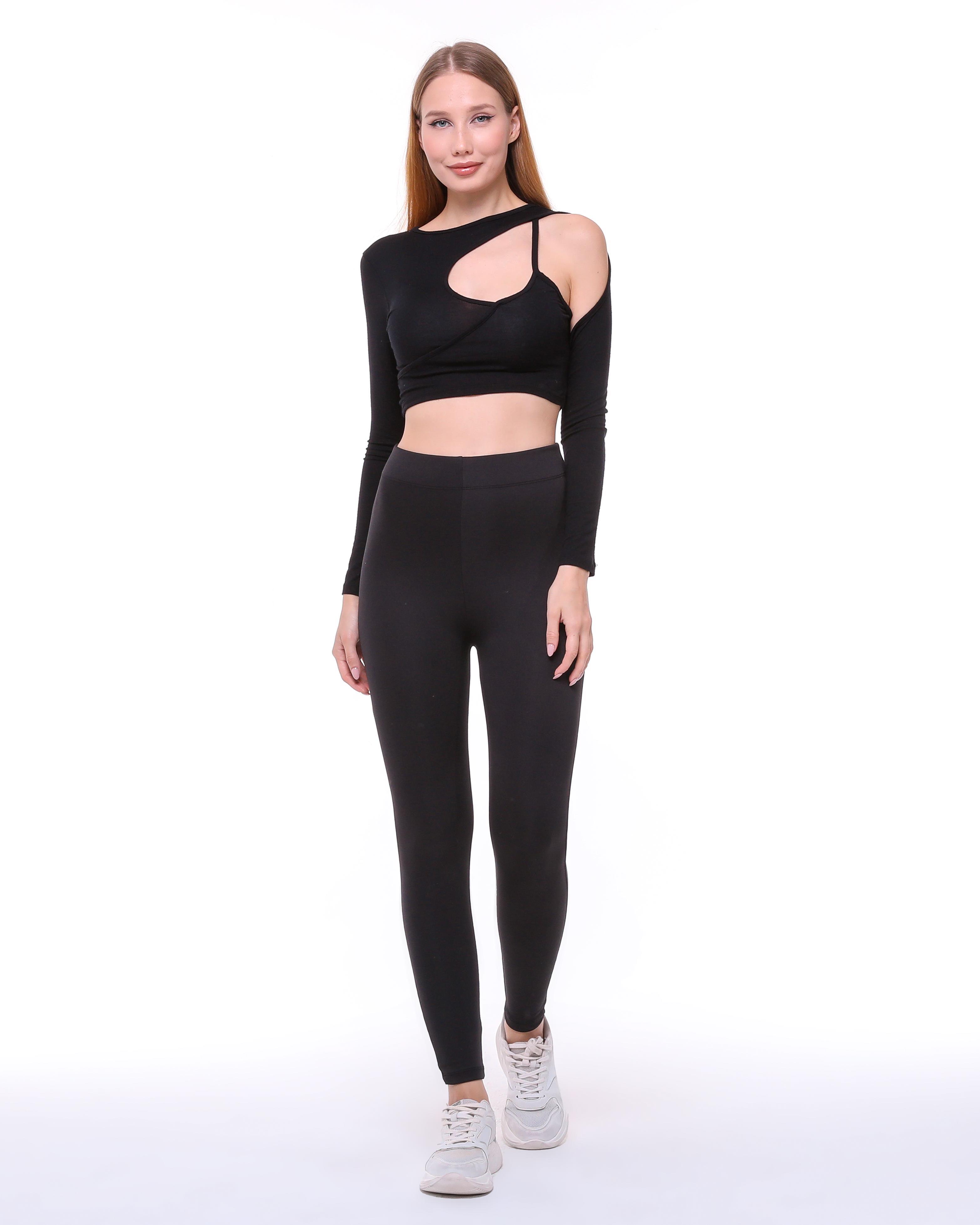 Siyah Yüksek Bel Tayt