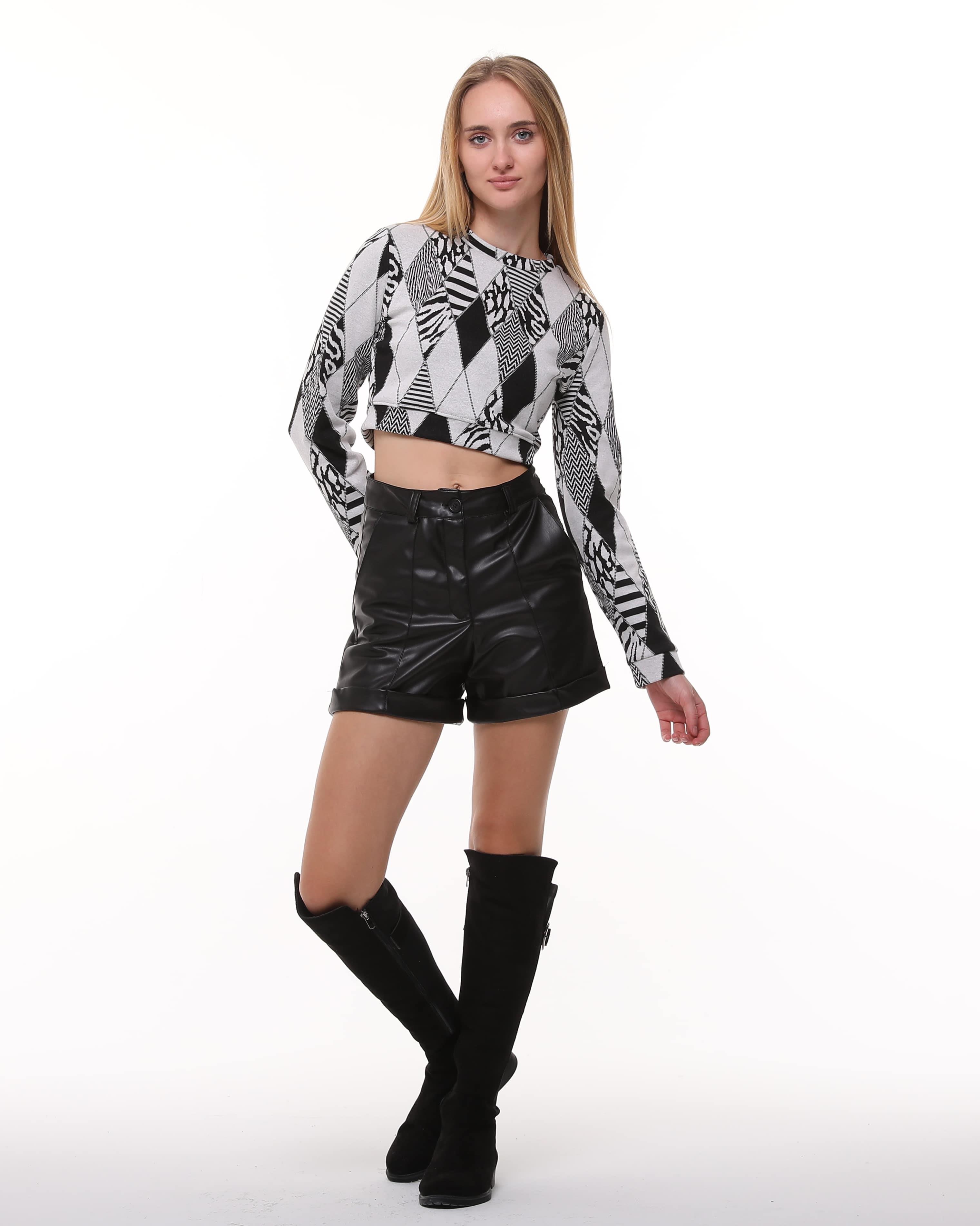 Baklava desenli sweatshirt