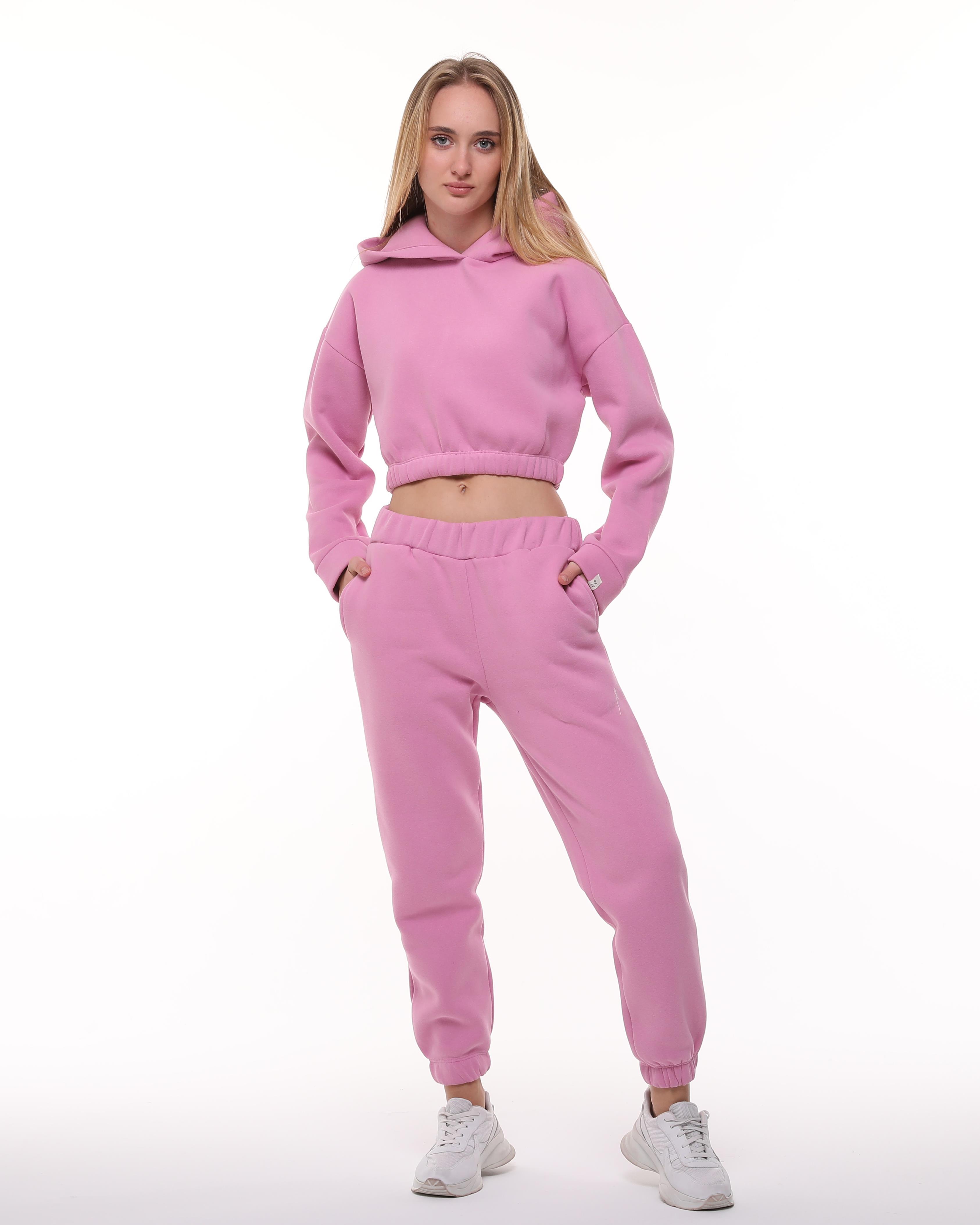 Pembe Jogger Şardonlu Eşofman Altı