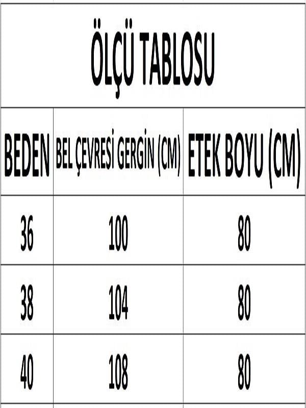 Kadın Ekru Paraşüt Etek Midi Cep Detaylı Beli Lastikli Stoperli DM2036