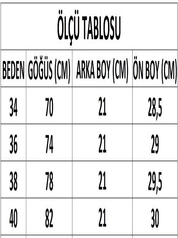 Kadın Haki Büzgülü Crop Bluz DM7001