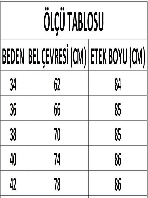 Kadın Haki Gabardin Midi Boy Etek DM2032