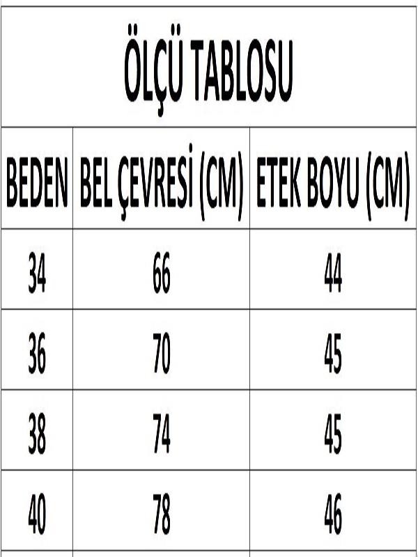 Kadın Lacivert Anvelop Toka Detaylı Mini Etek DM2027