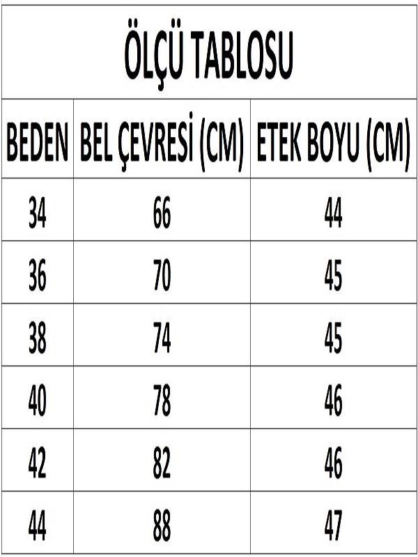 Kadın Lacivert Düğme Detaylı Tweed Mini Etek DM2033