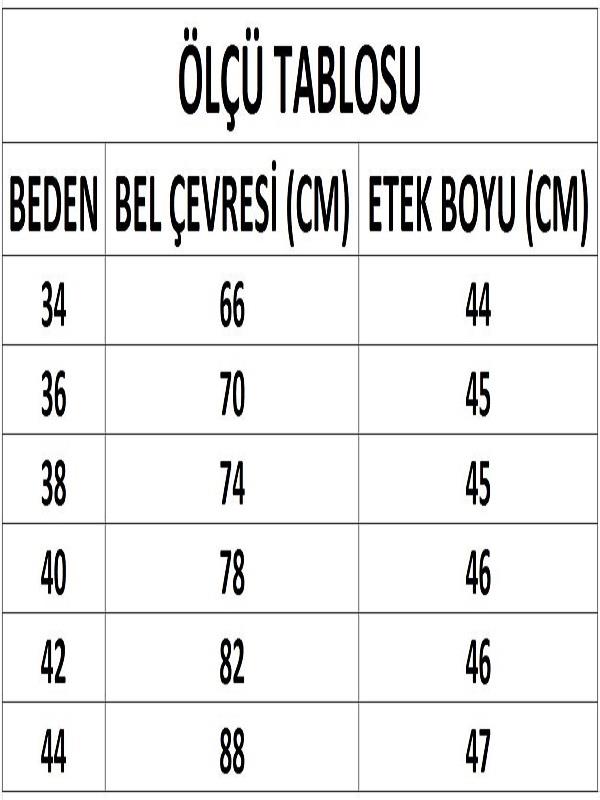 Kadın Siyah Düğme Detaylı Tweed Mini Etek DM2013
