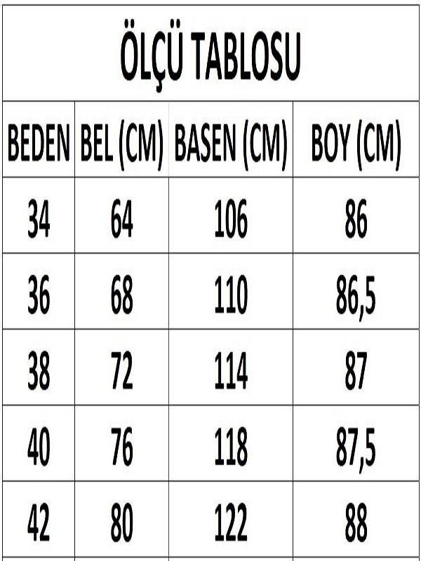 Kadın Siyah Yüksek Bel Bol Paça Pantolon DM3003