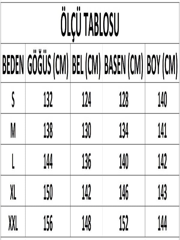 Siyah Leopar Detaylı Maxi Boy Elbise DM400