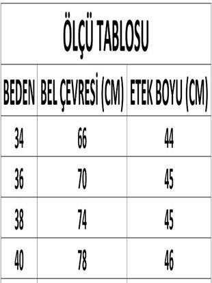 Kadın Bej Yırtmaçlı Mini Etek DM2016