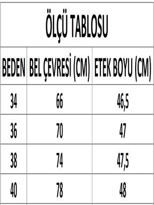 Kadın Kırmızı Kareli  Çift Toka Detaylı Etek DM2021