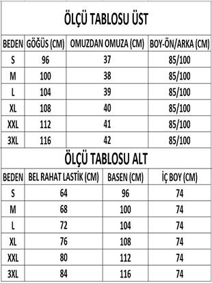 Kadın Yeşil Baskılı Tunik Pantolon İkili Takım DM51021