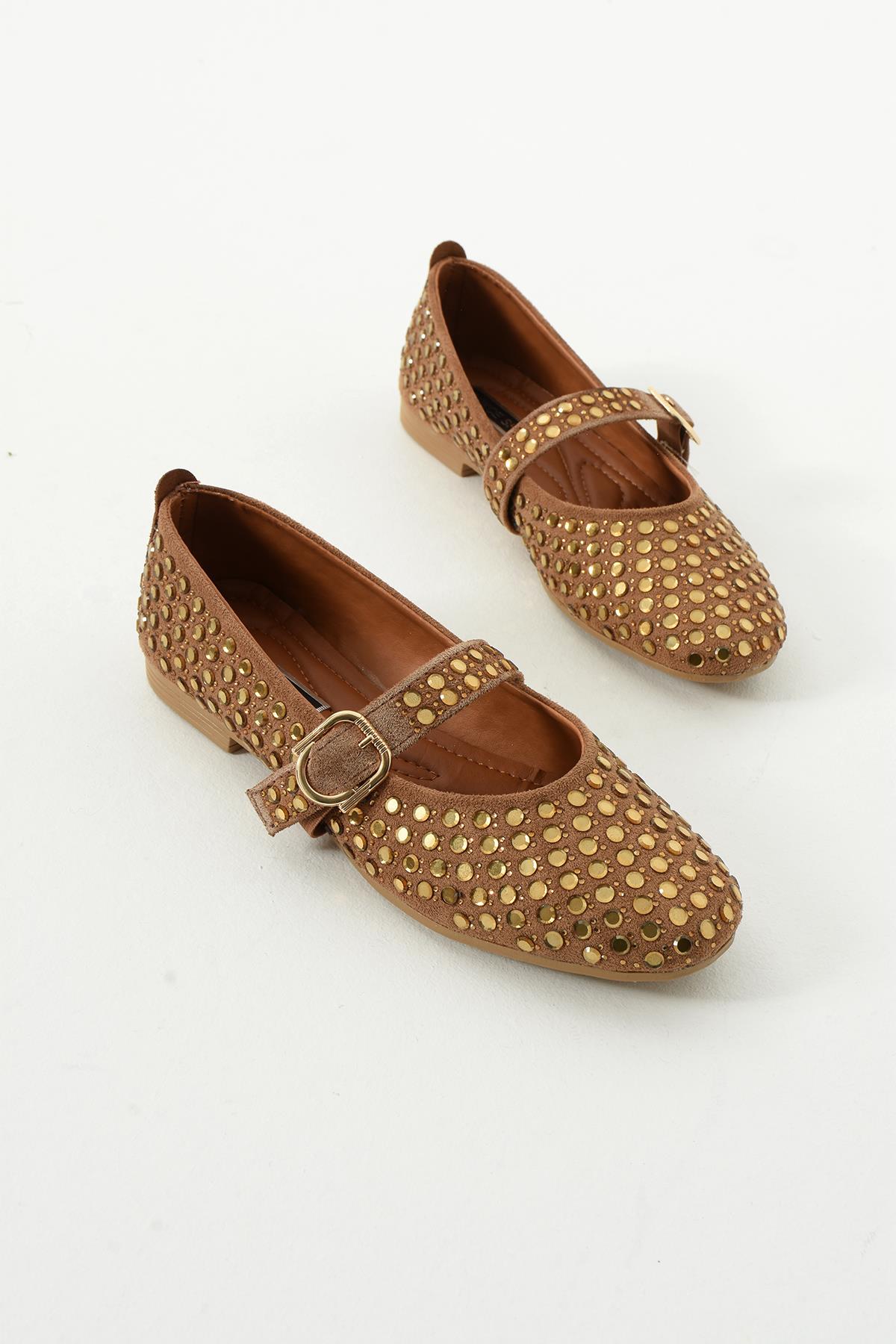 Delia Taba Taşlı Anatomik Taban Kadın Babet Ayakkabı