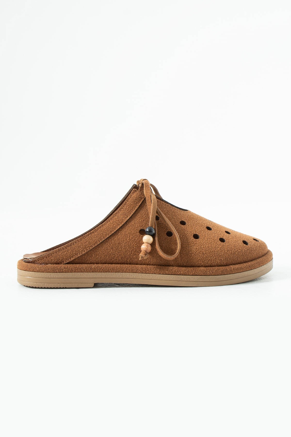 Jelani Taba Süet Burnu Kapalı Boncuk Detay Kadın Terlik