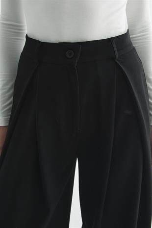 A PİLE PALAZZO PANTOLON SİYAH