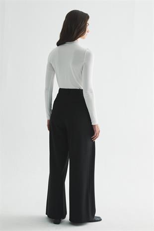 A PİLE PALAZZO PANTOLON SİYAH