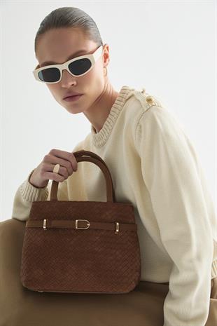 APOLET DETAYLI MERSERİZE TRİKO KAZAK EKRU