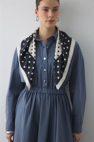 COMPACT ÇIT-ÇITLI MAXI ELBİSE BEBE MAVİSİ