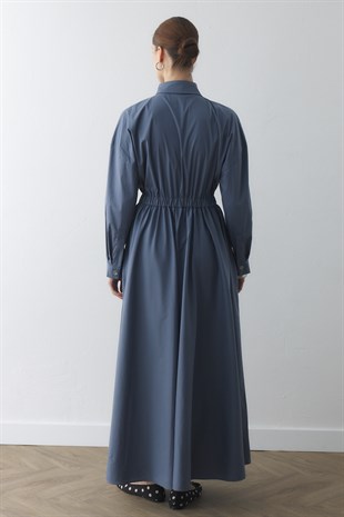 COMPACT ÇIT-ÇITLI MAXI ELBİSE BEBE MAVİSİ