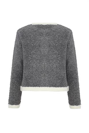 CURLY KONTRAST HIRKA GRİ-EKRU