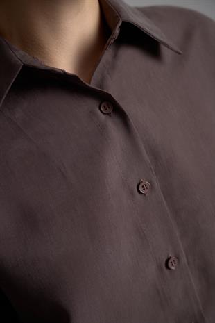 DAY TO NIGHT CUPRO GÖMLEK ACI KAHVE