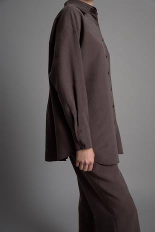 DAY TO NIGHT CUPRO GÖMLEK ACI KAHVE