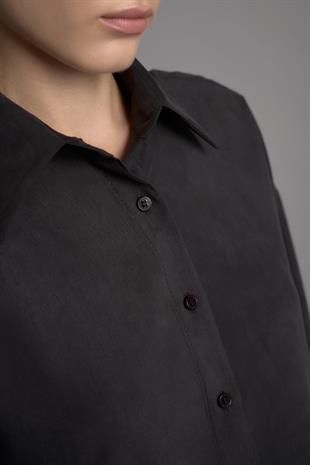 DAY TO NIGHT CUPRO GÖMLEK SİYAH