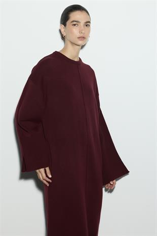 EFFORTLESS TRİKO ELBİSE BORDO