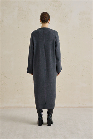 EFFORTLESS TRİKO ELBİSE GRİ