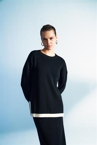 ETEKLİ TRİKO TAKIM SİYAH