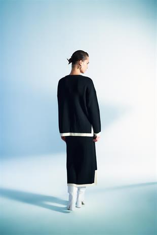 ETEKLİ TRİKO TAKIM SİYAH