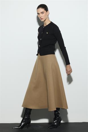 FİTİL DOKULU TRİKO HIRKA SİYAH