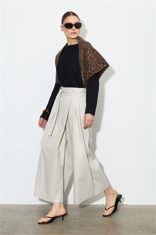 Gabardin Pantolon Etek Taş