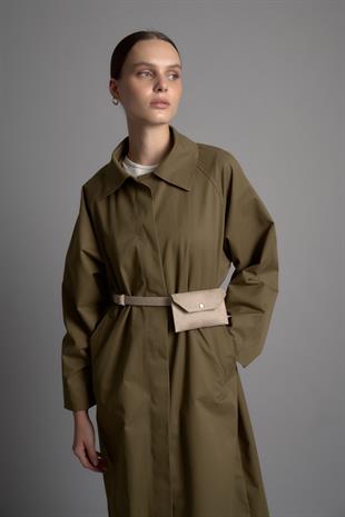 HERITAGE MAXI TRENÇKOT HAKİ