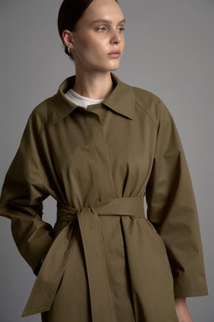 HERITAGE MAXI TRENÇKOT HAKİ